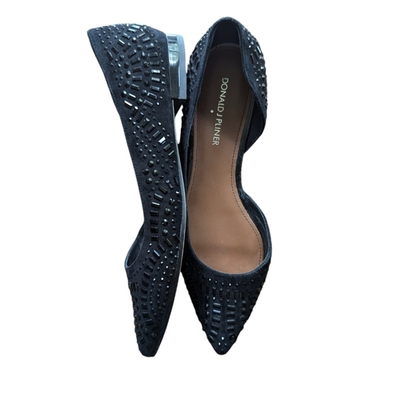 Donald J. Pliner black d'Orsay pointy flats sz 7.5 - Picture 3 of 7